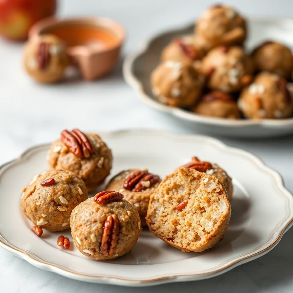 Autumn Apple Pecan Protein Bites