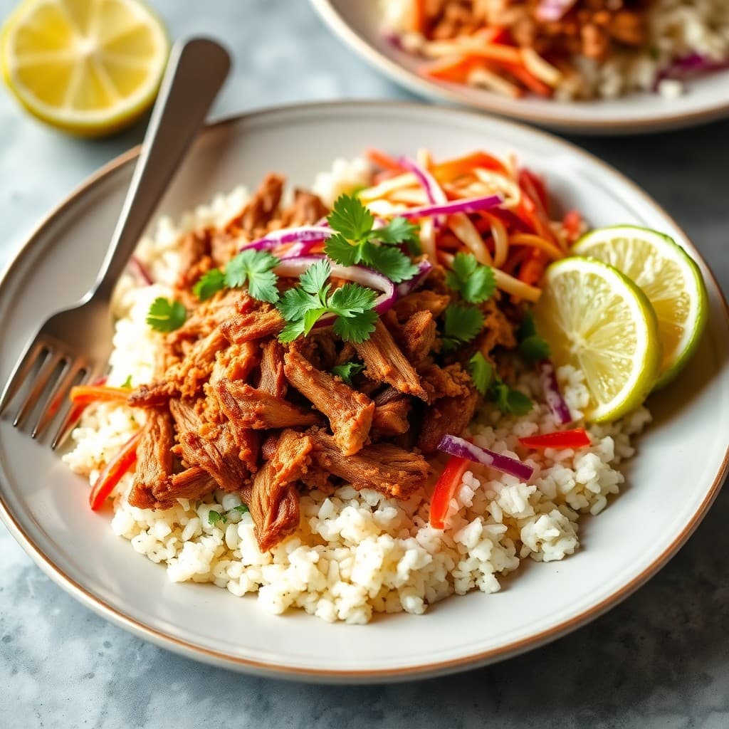Zesty Cuban Shredded Pork Bowls