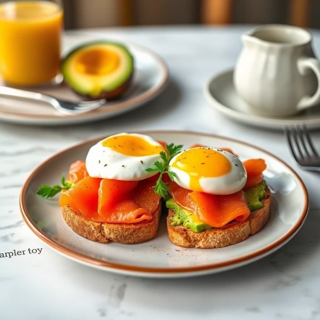 Avocado Toast with Smoked Salmon and Poached Eggs