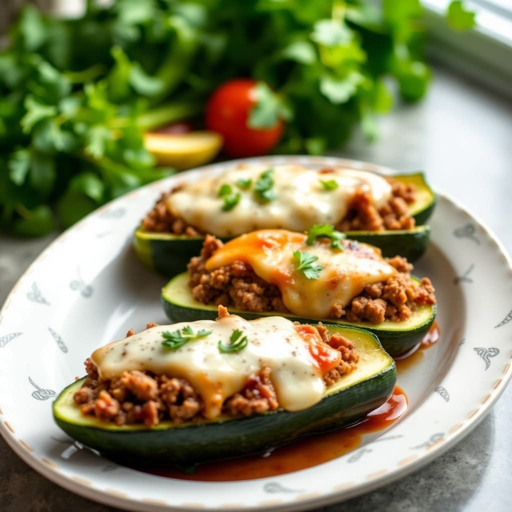 Beef Zucchini Boats