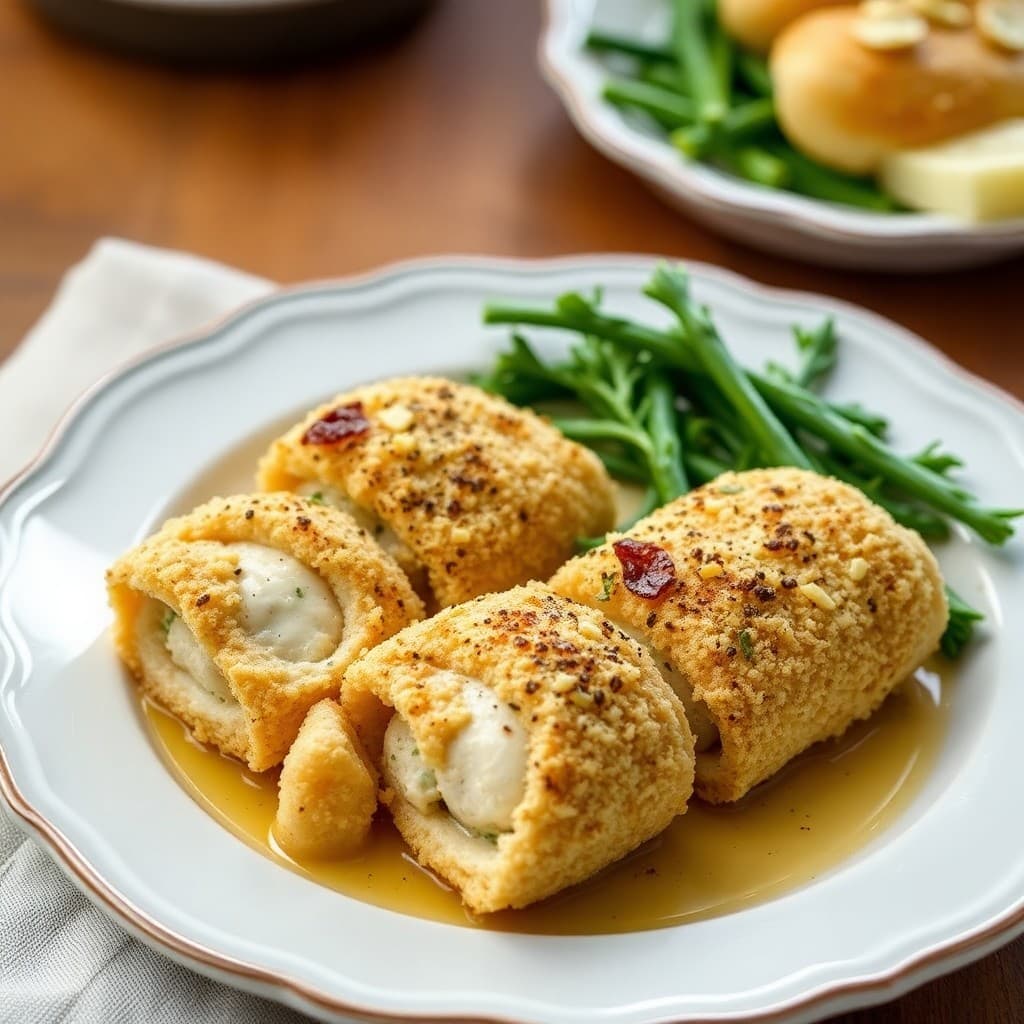 Garlic Herb Chicken Parmesan Rolls