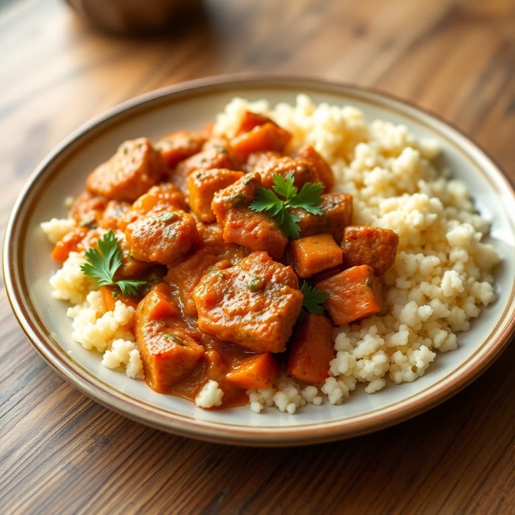 Moroccan Chicken Tagine with Cauliflower Couscous