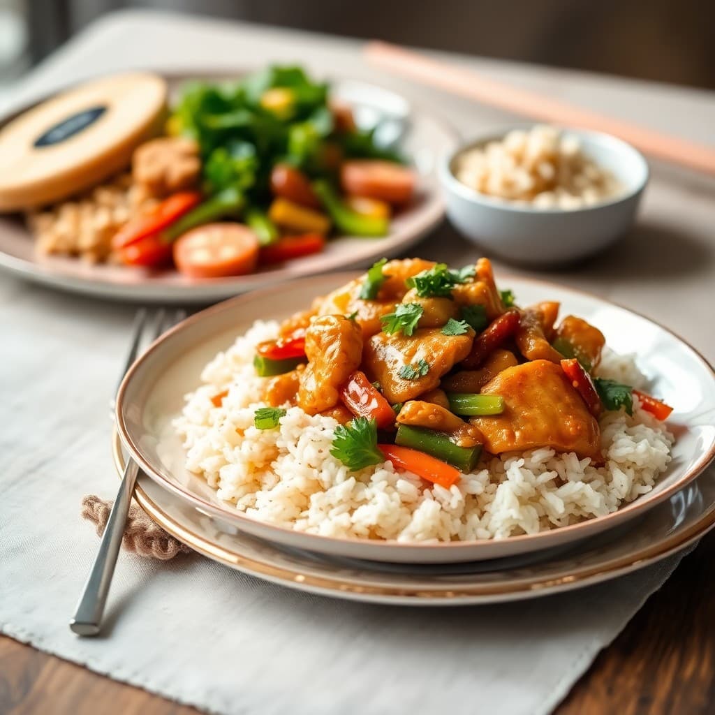Teriyaki Chicken Stir-Fry with Fried Rice