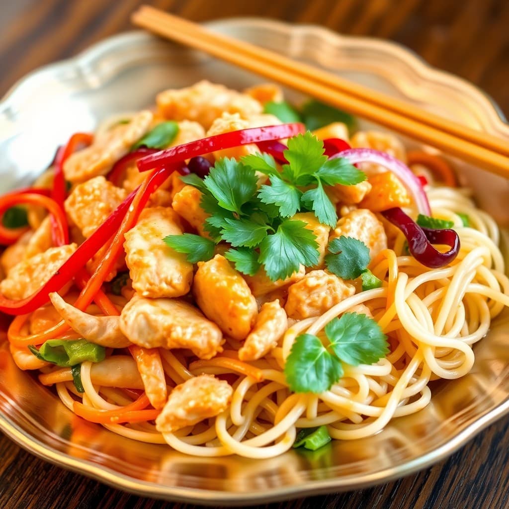 Vibrant Vietnamese Chicken Noodle Bowls