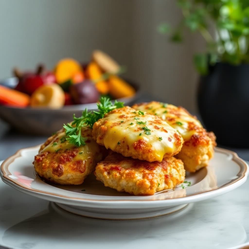 Cheesy Baked Chicken Tenders with Roasted Veggies