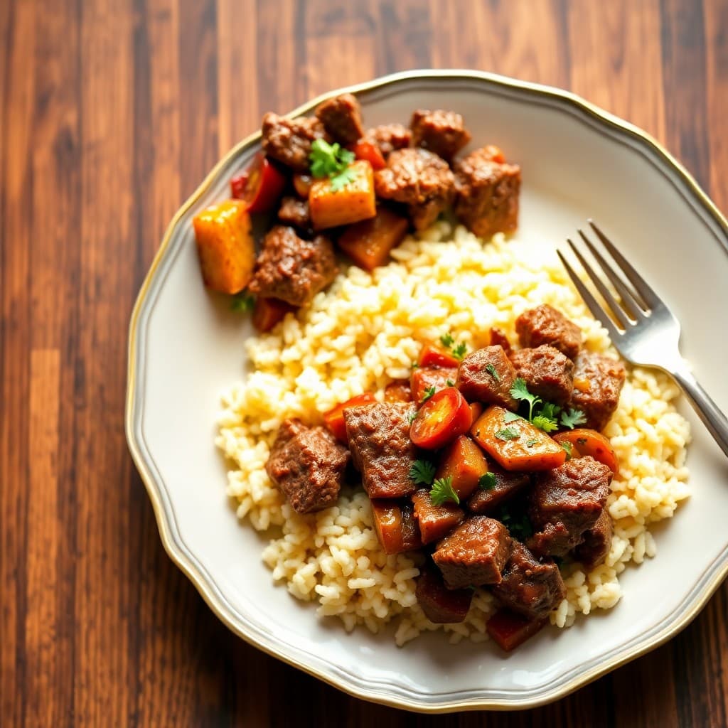 Zesty Moroccan Beef Tagine with Couscous