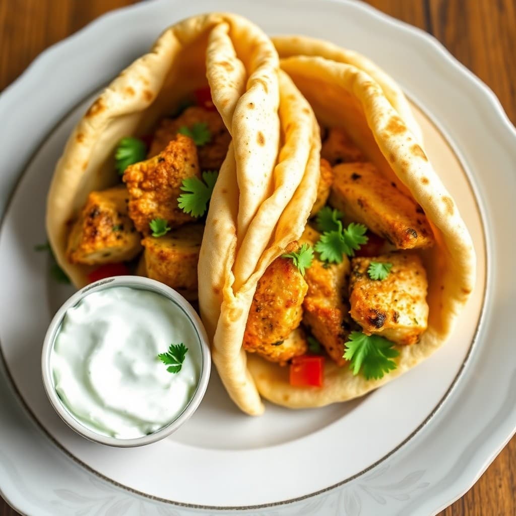 Zesty Lemon-Herb Chicken Pitas with Creamy Tzatziki