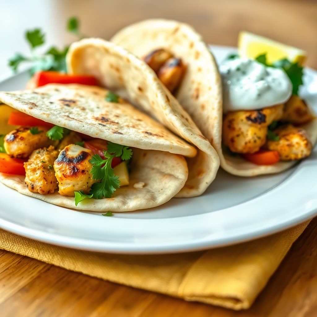 Zesty Lemon Chicken Pitas