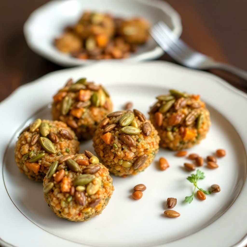 Roasted Pumpkin Seed and Quinoa Bites