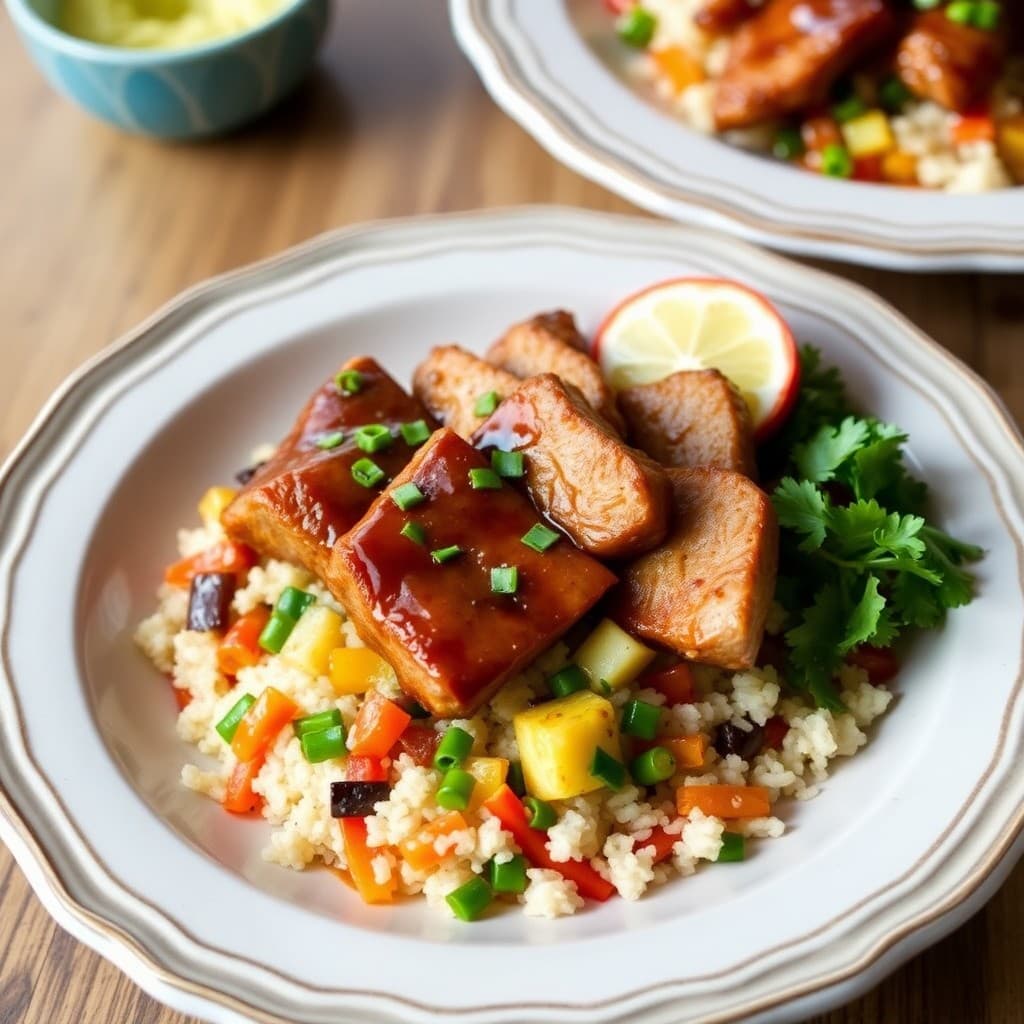 Zesty Pineapple Teriyaki Pork Bowls