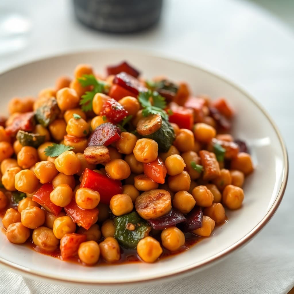 Moroccan Spiced Chickpea and Vegetable Tagine