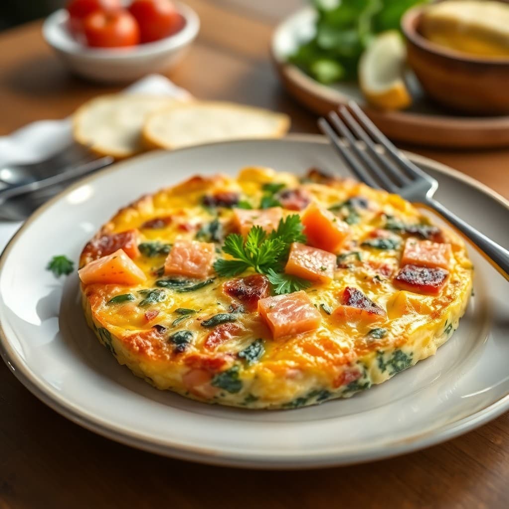 Savory Smoked Salmon Frittata