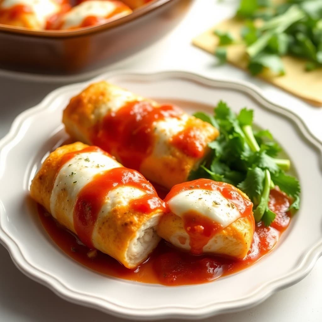 Baked Chicken Parmesan Rollups