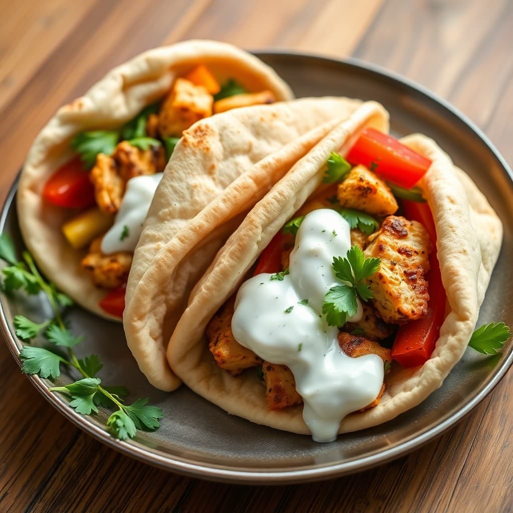 Greek Chicken Pita Pockets