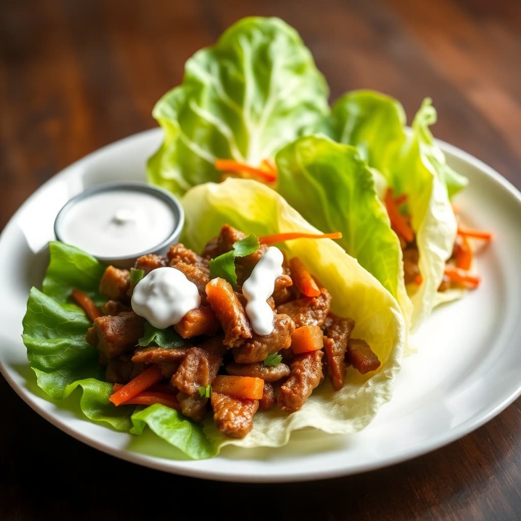 Spicy Korean Bulgogi Lettuce Wraps