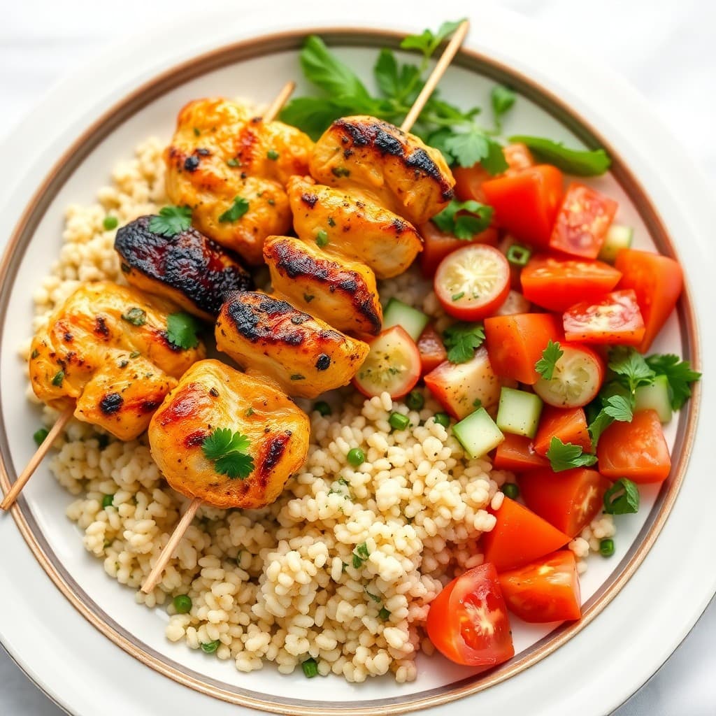 Vibrant Mediterranean Chicken Skewers