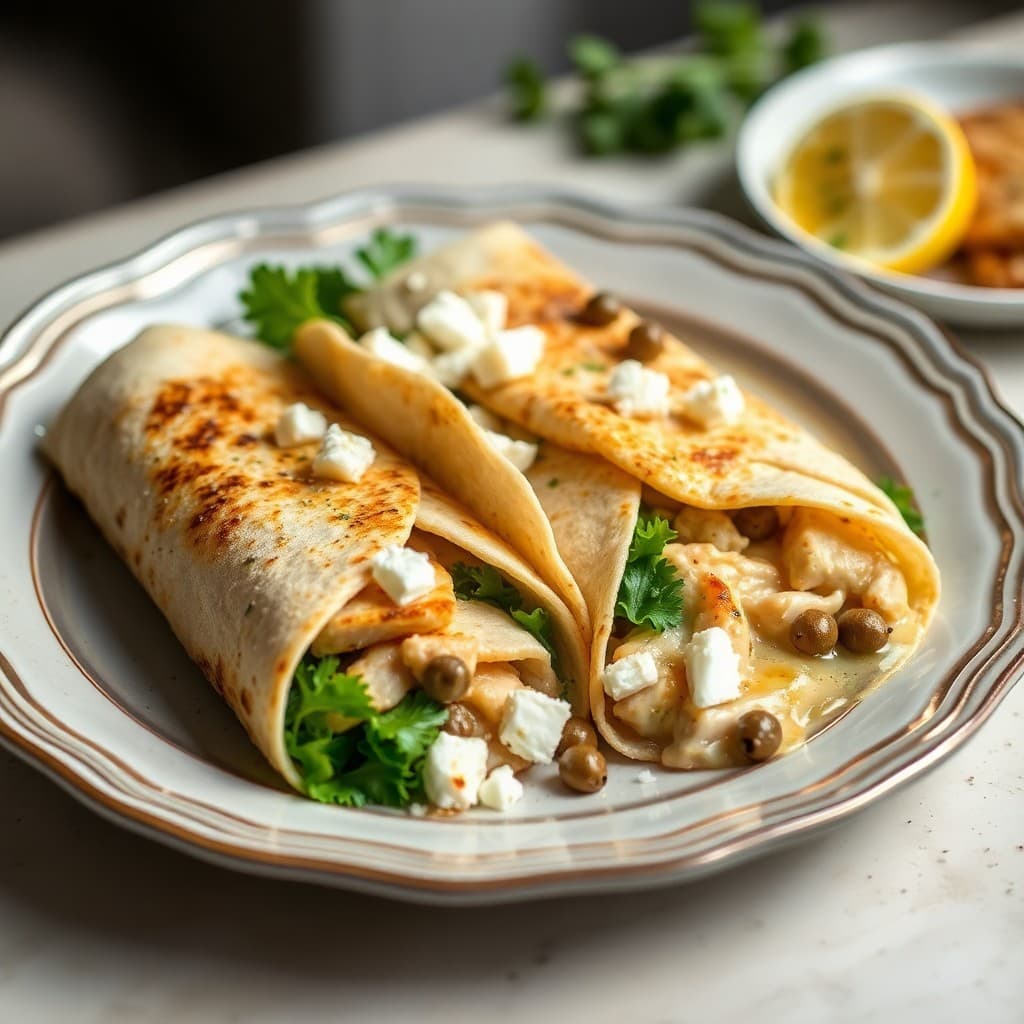 Zesty Lemon Chicken Piccata Wraps