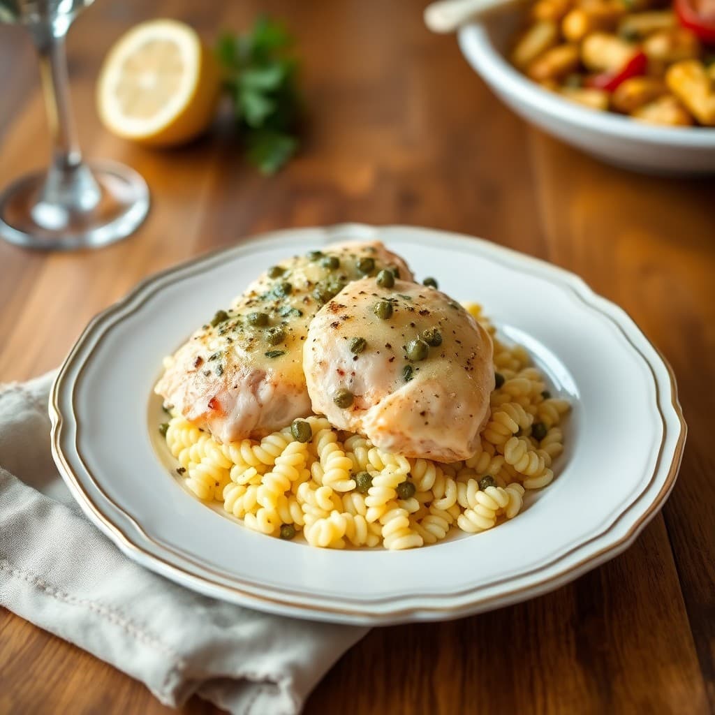 Italian Chicken Piccata with Lemon Caper Sauce