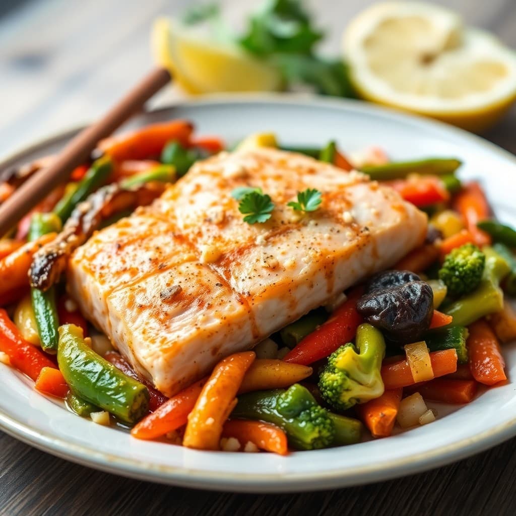 Satiating Salmon and Veggie Stir-Fry