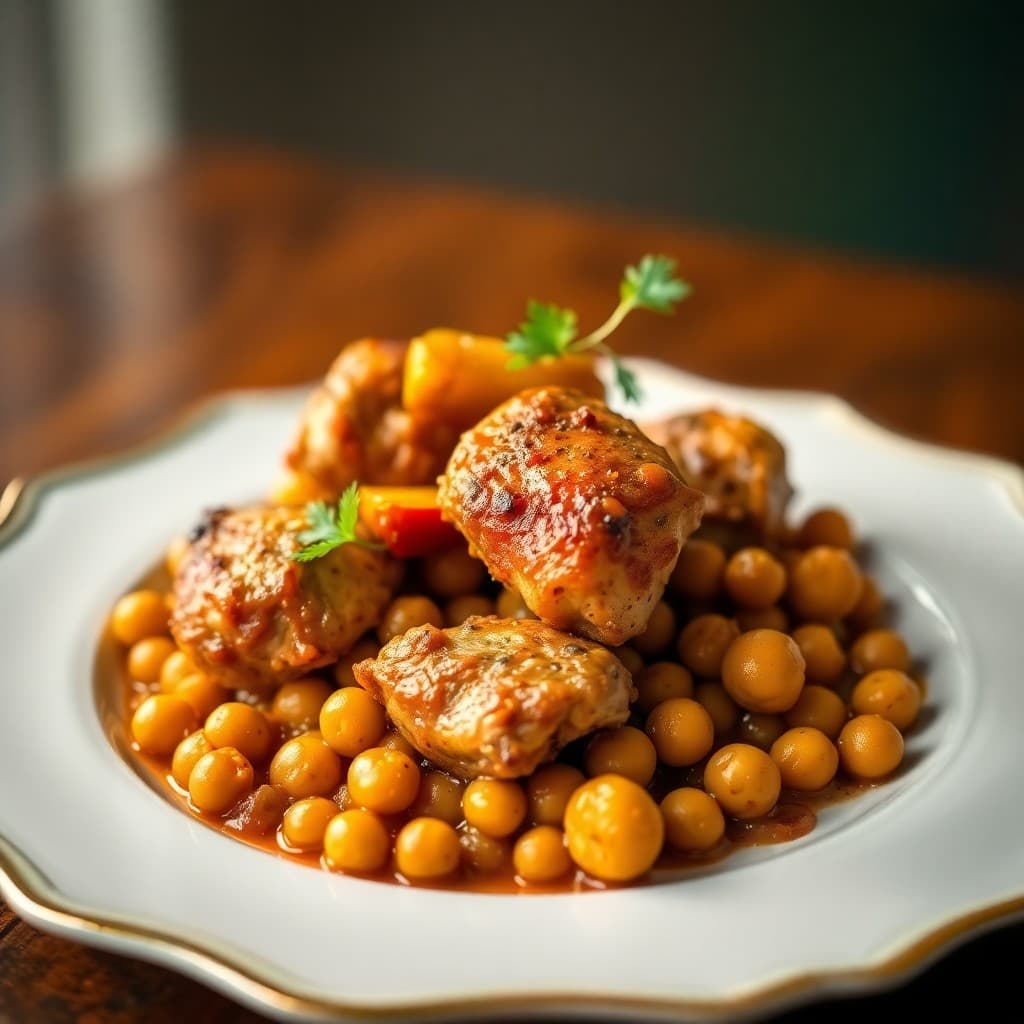 Moroccan Spiced Chicken Tagine with Roasted Butternut Squash