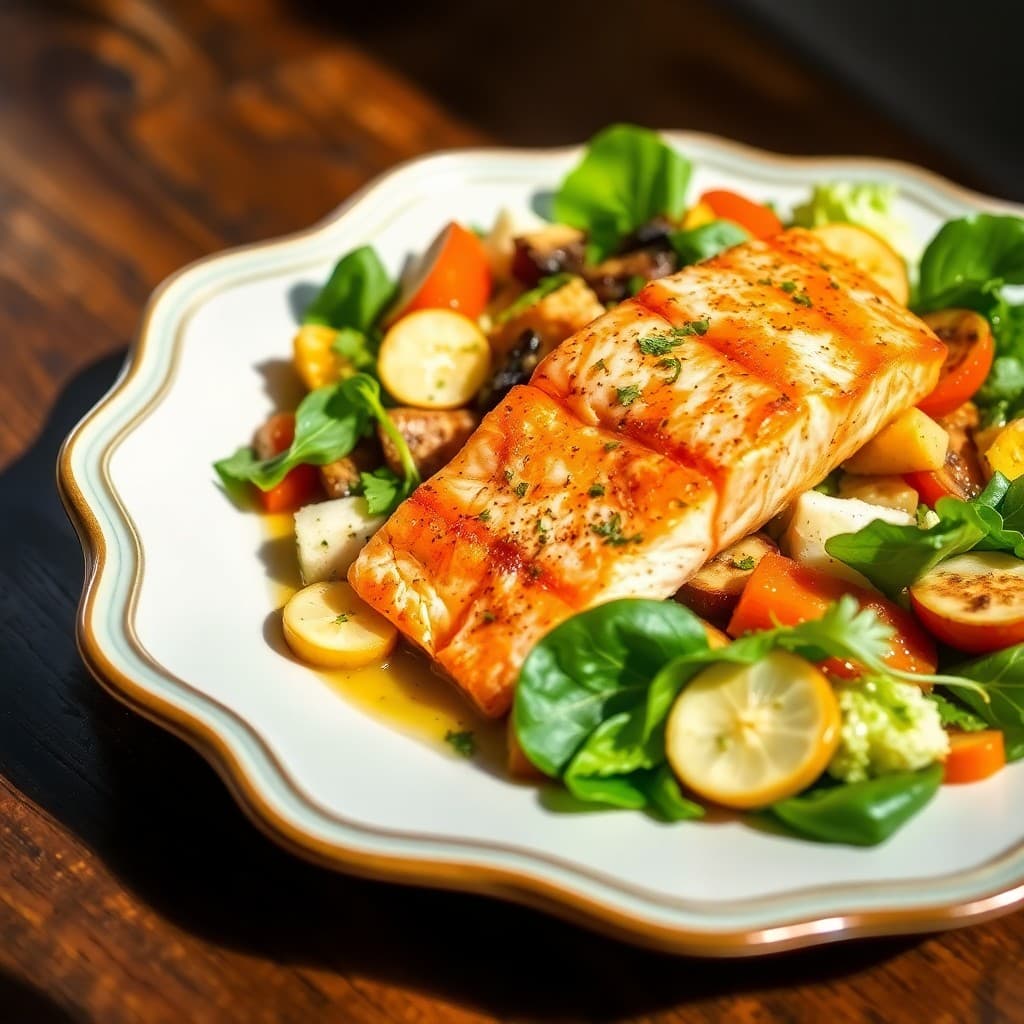 Autumn Mediterranean Salmon Salad