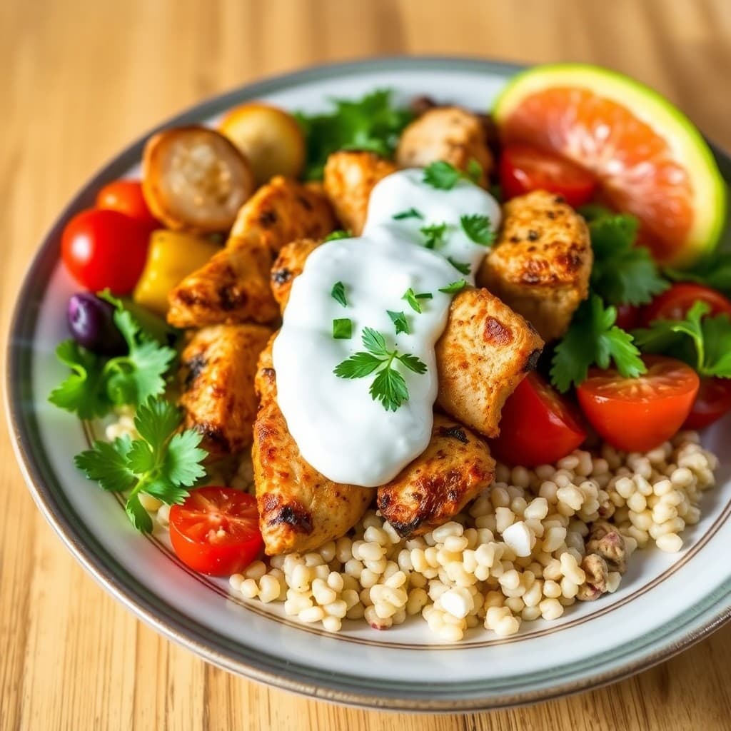 Savory Greek Chicken Souvlaki Bowls