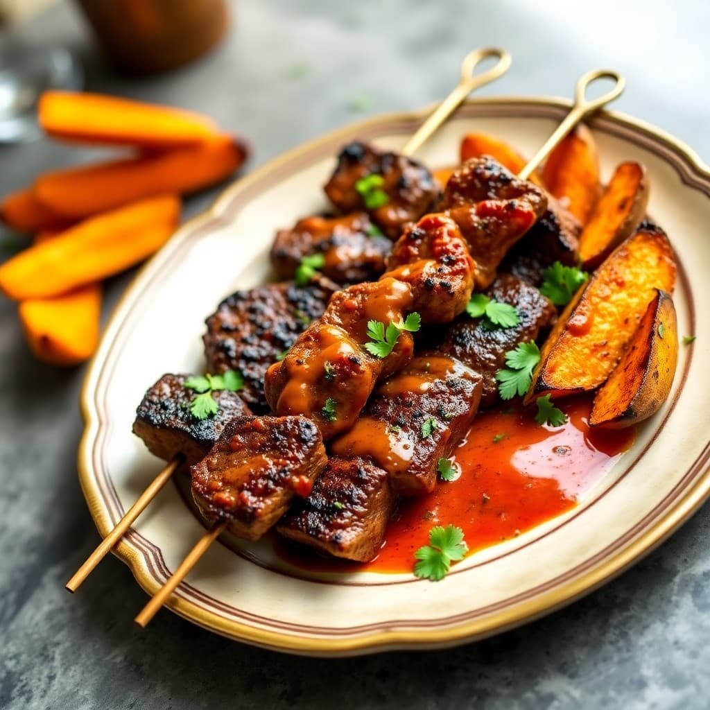 Fiery Brazilian Steak Skewers
