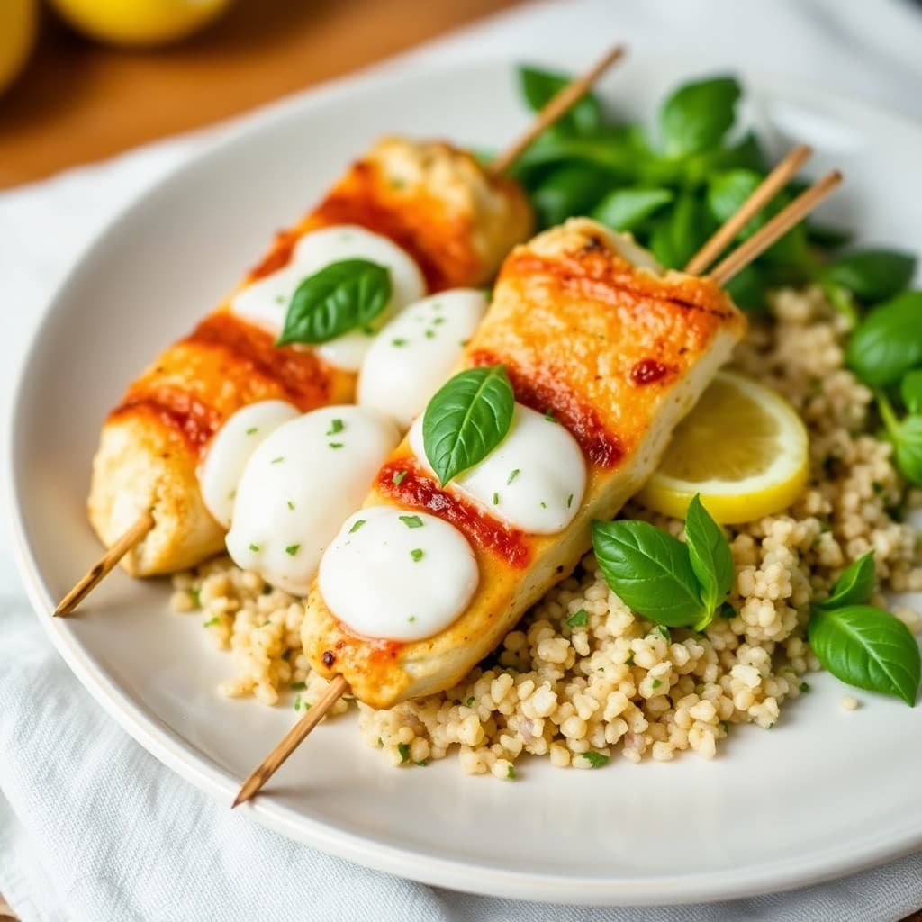 Zesty Lemon Chicken Parm Skewers