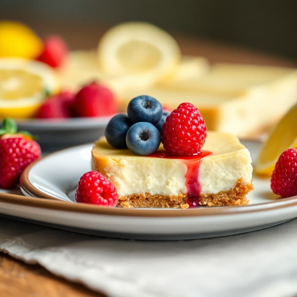 Refreshing Lemon Cheesecake Bars