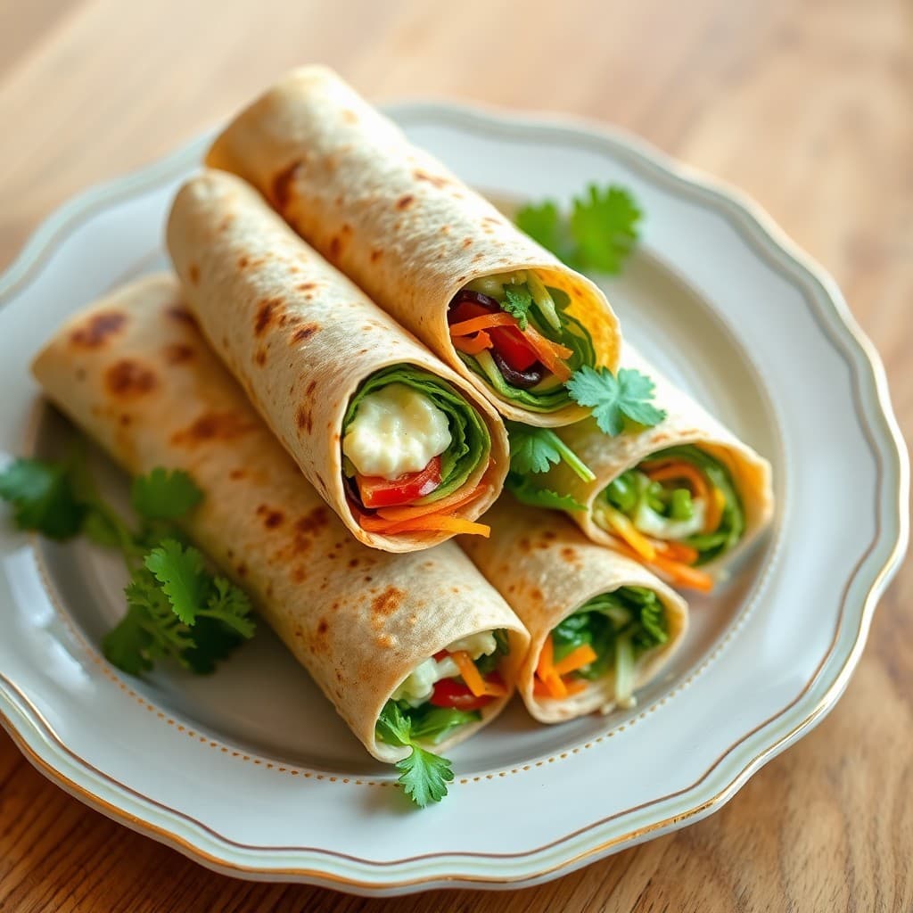 Cheesy Veggie Tortilla Roll-Ups