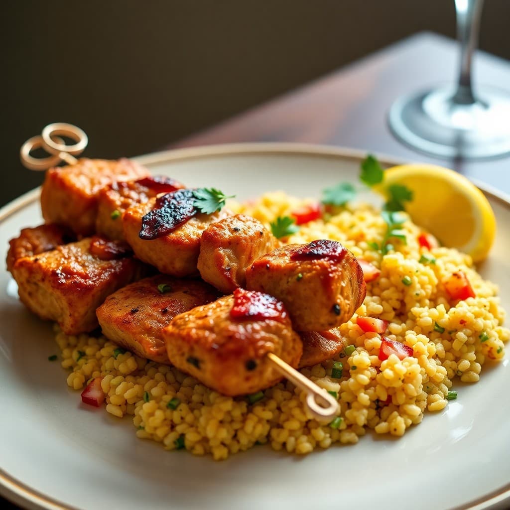 Moroccan-Spiced Chicken Skewers with Citrus Couscous