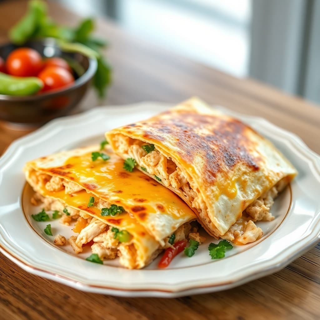 Cheesy Chicken Quesadillas with Hidden Veggies