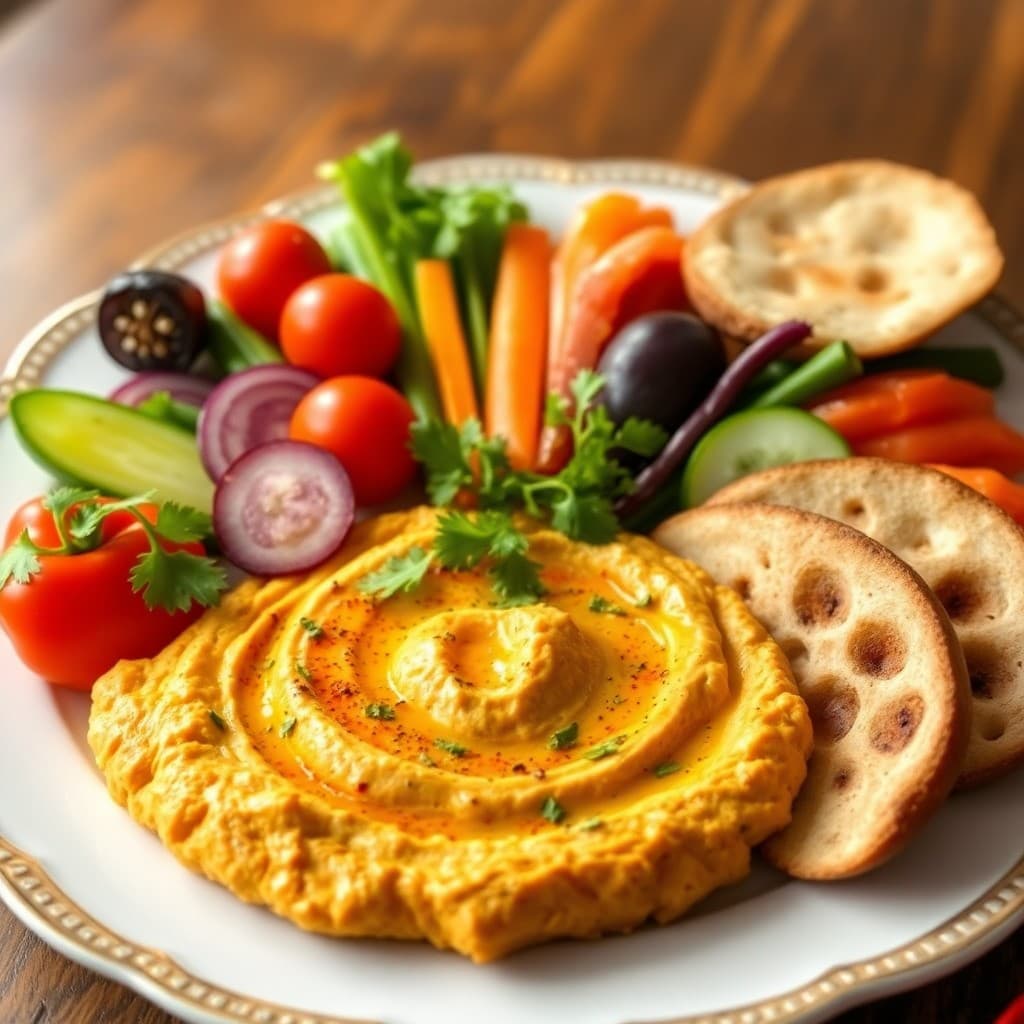Middle Eastern Hummus Platter