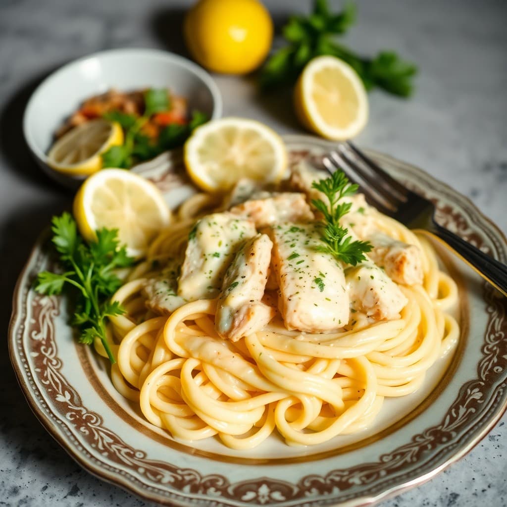 Zesty Lemon Chicken Fettuccine Alfredo