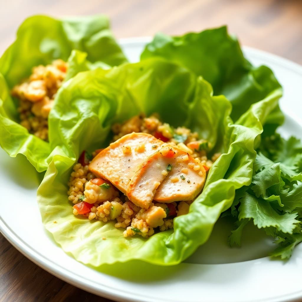 Zesty Chicken Lettuce Wraps with Quinoa