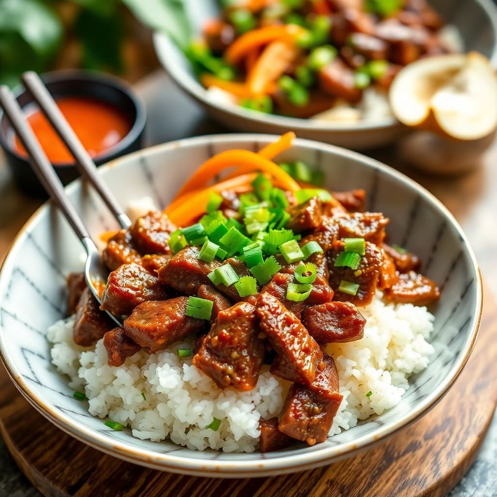 Spicy Korean Bulgogi Beef Bowls