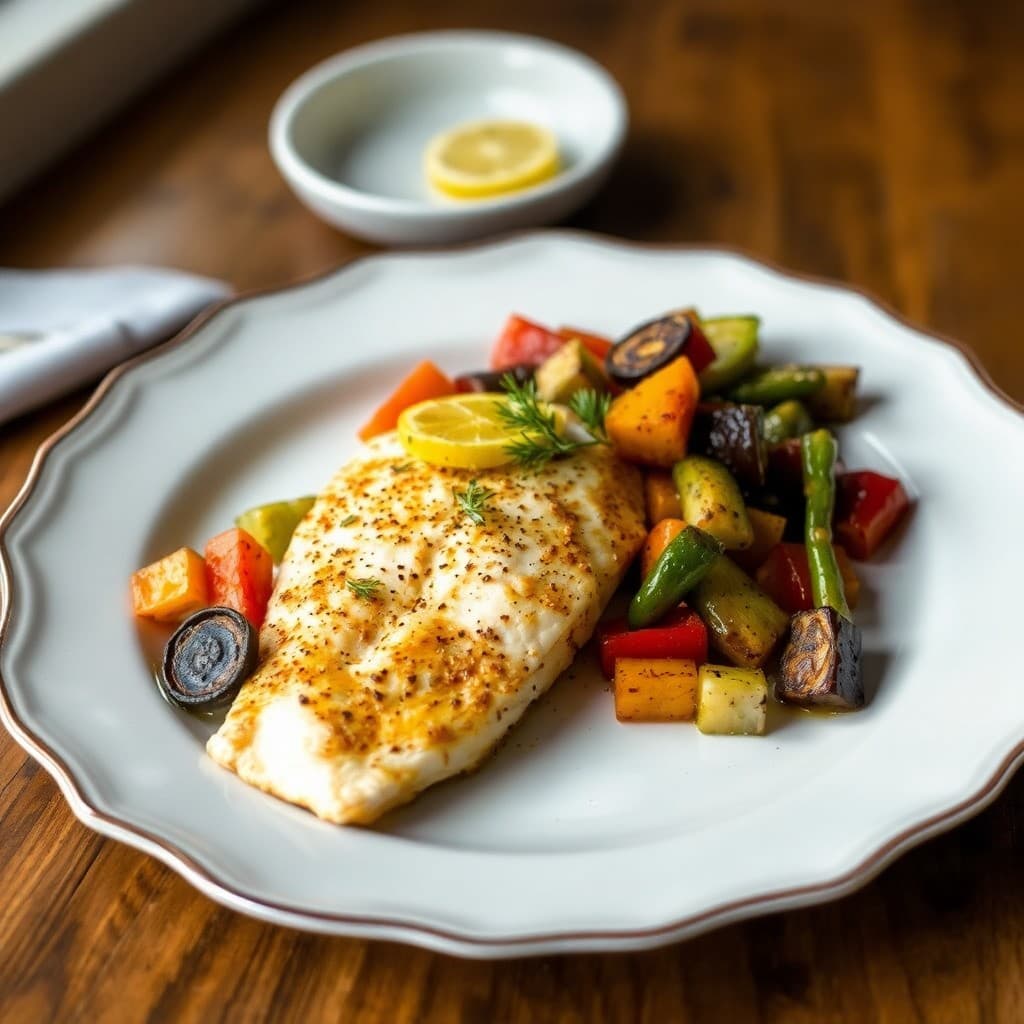 Citrus-Herb Baked Tilapia with Roasted Vegetables