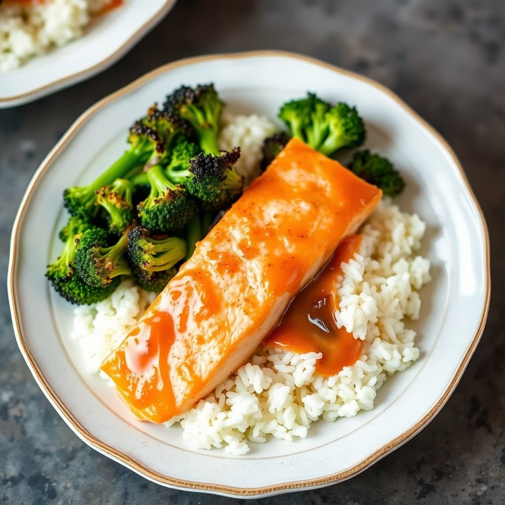 Thai-Inspired Coconut Salmon Bowls with Jasmine Rice & Charred Broccoli
