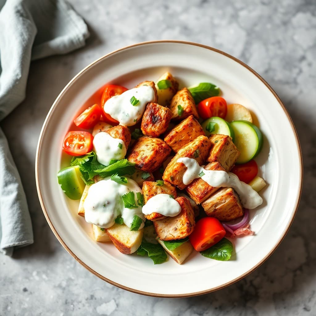 Greek-Inspired Chicken Souvlaki Bowls