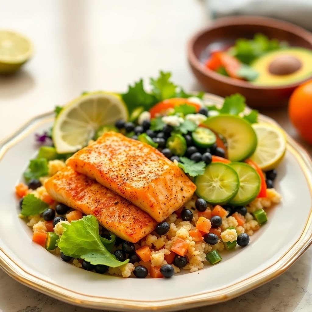 Zesty Citrus Salmon Burrito Bowls