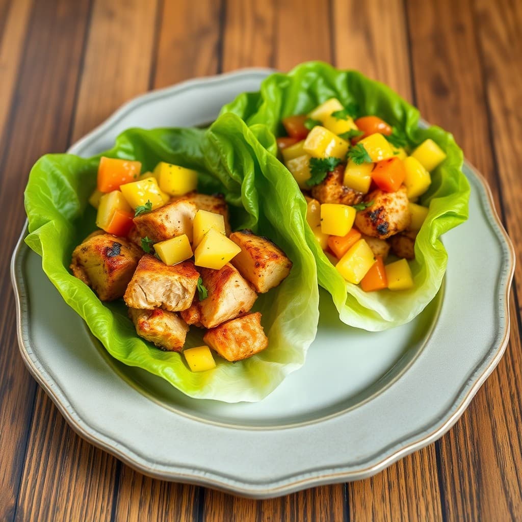 Chili-Lime Chicken Lettuce Wraps
