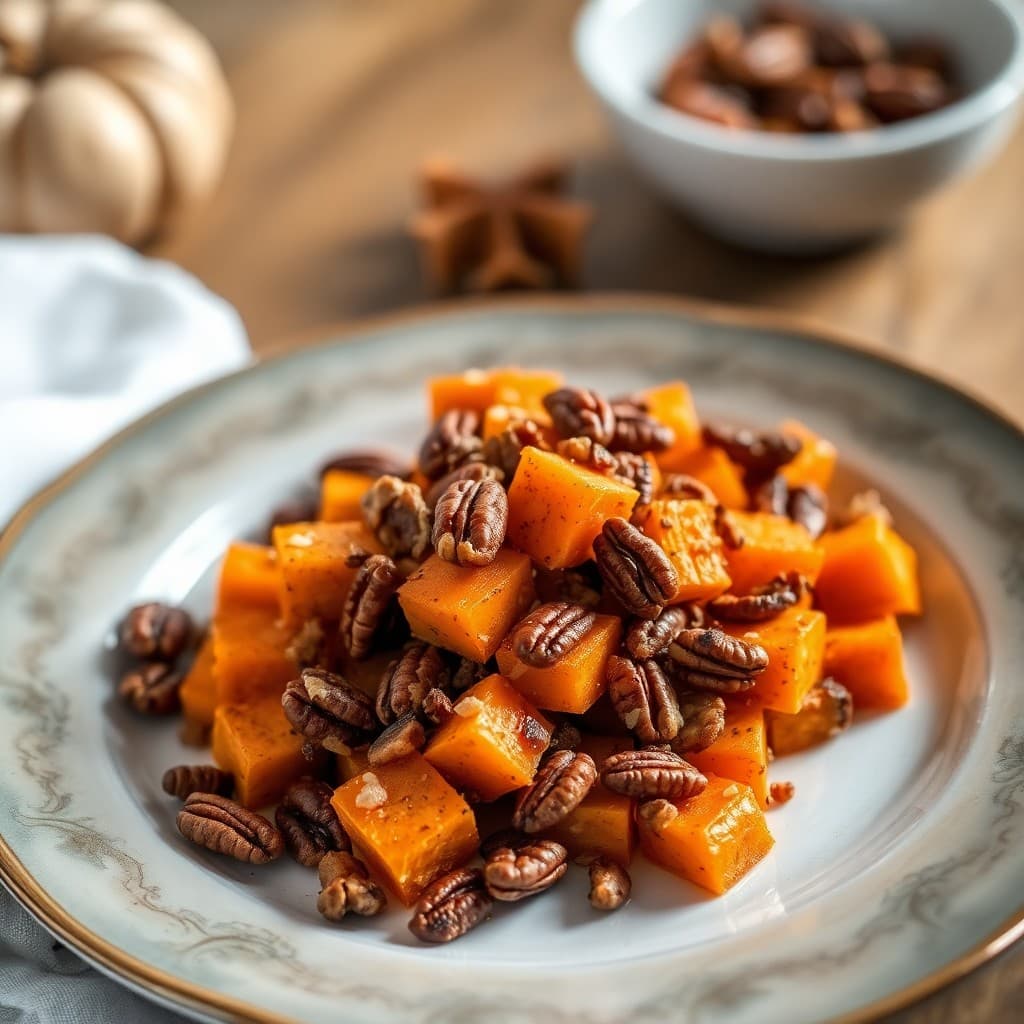 Roasted Sweet Potato and Pecan Snack