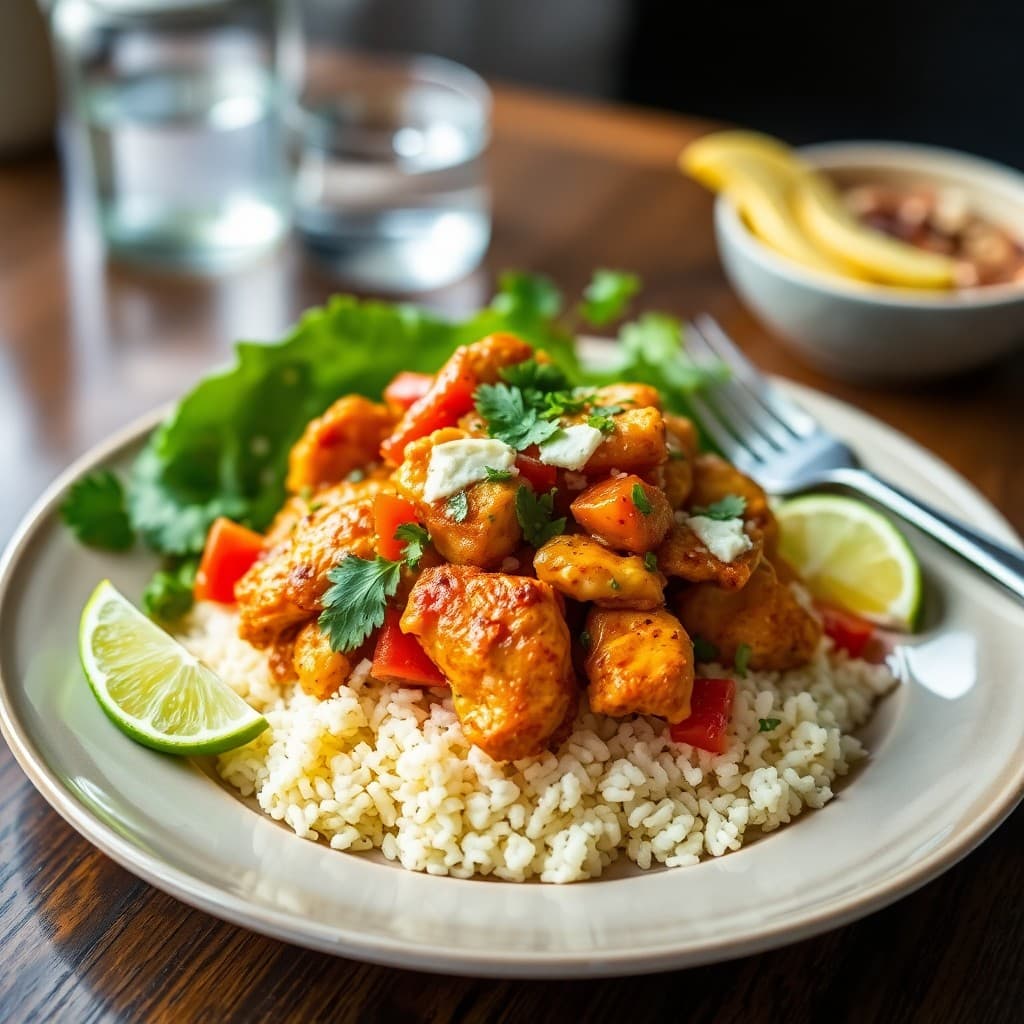 Sizzling Spanish Chicken Fajita Bowls