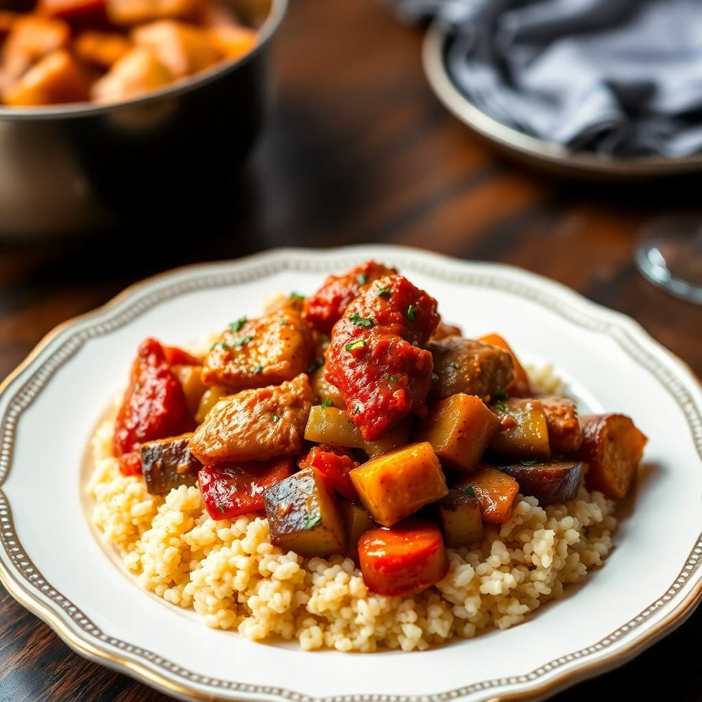 Moroccan Tagine with Chicken and Seasonal Vegetables