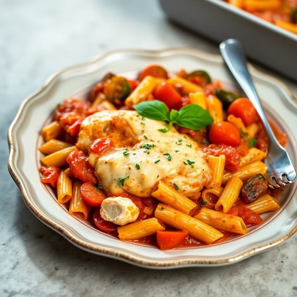 Tuscan Chicken Penne Bake