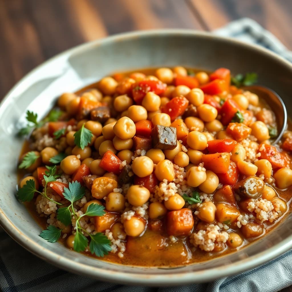 Mediterranean Chickpea and Quinoa Stew