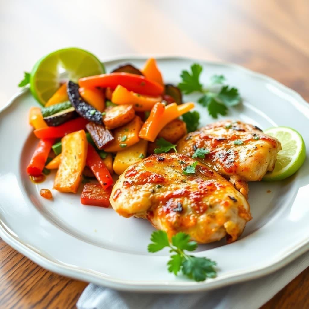 Zesty Baked Chicken Fajitas