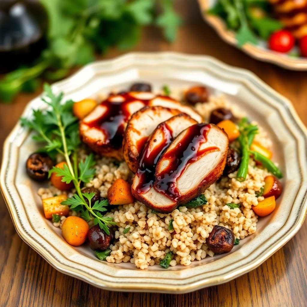 Balsamic Glazed Pork Tenderloin Bowls