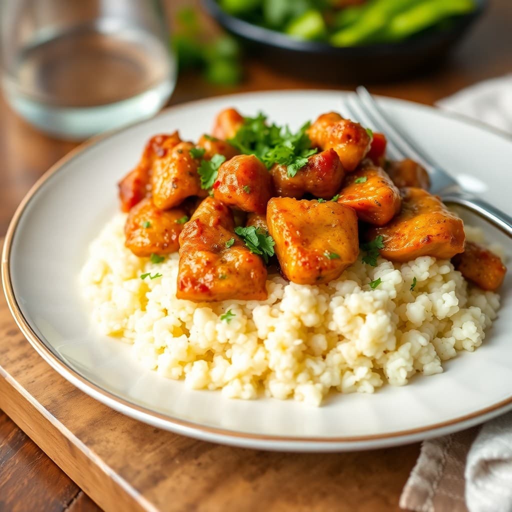 Seared Chili-Lime Chicken Stir-Fry with Cauliflower Rice
