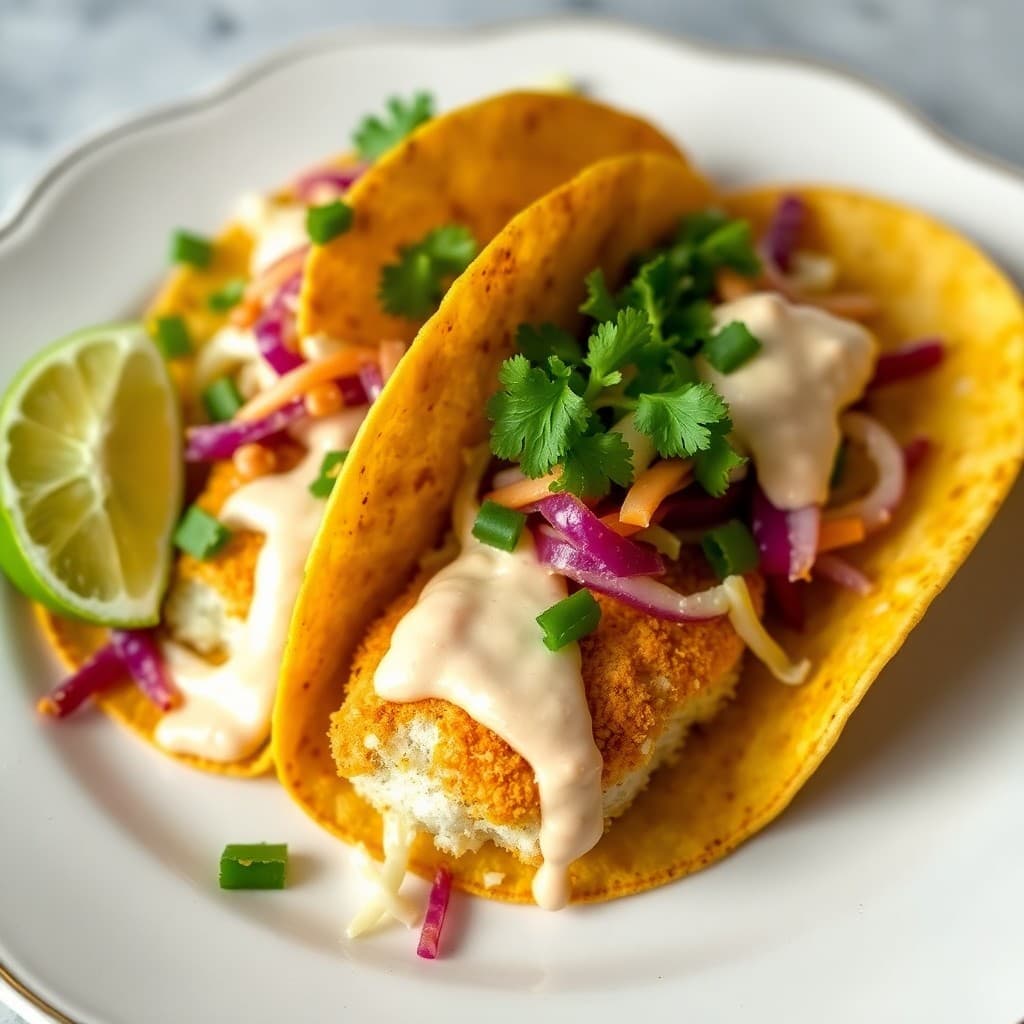 Baja-Style Fish Tacos with Chipotle Lime Crema